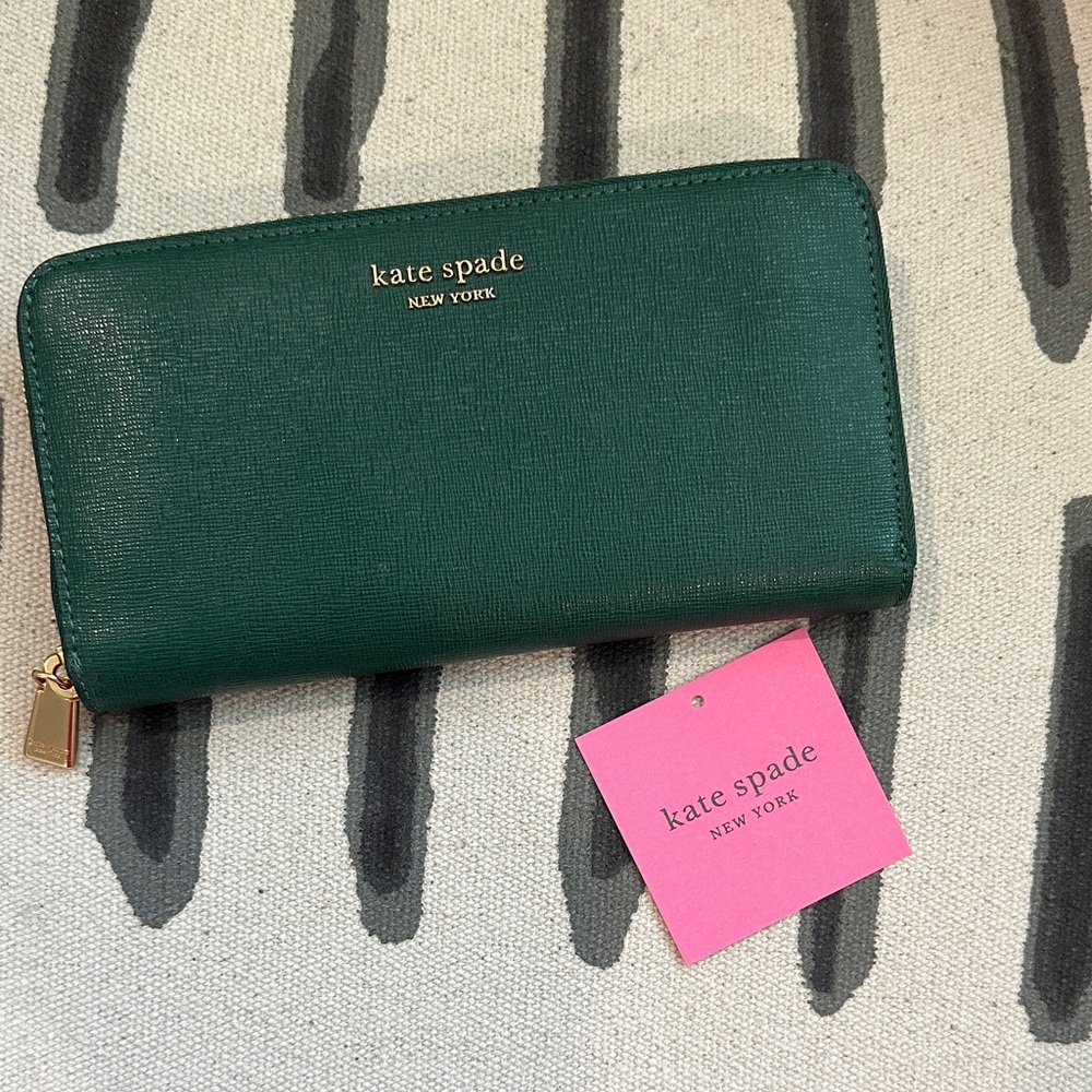 Kate Spade Morgan Wallet with Gold Zipper
